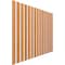 Ekena Millwork 48H x 1/4T Adjustable Wood Slat Wall Panel Kit w/ 3W Slats, Cherry contains 15 Slats SWW60X48X0250CH - alternate 4